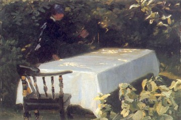 Peder Severin Kroyer Painting - Mesa en el jardin 1887 Peder Severin Kroyer